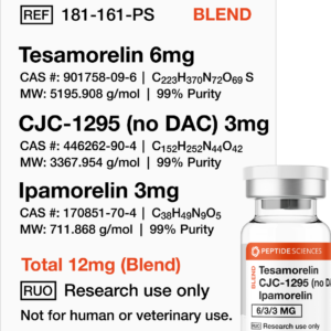 Tesamorelin, CJC-1295 (No DAC), Ipamorelin 12mg (Blend)